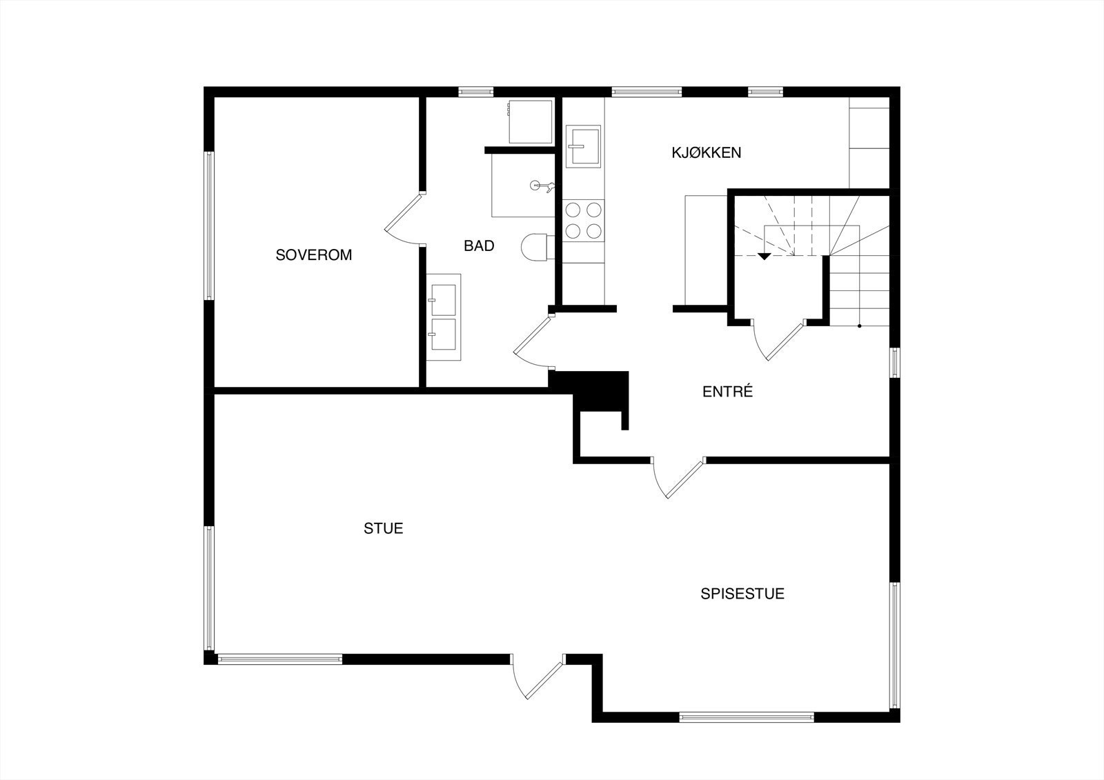 Plantegning 2. etasje Galleribilde