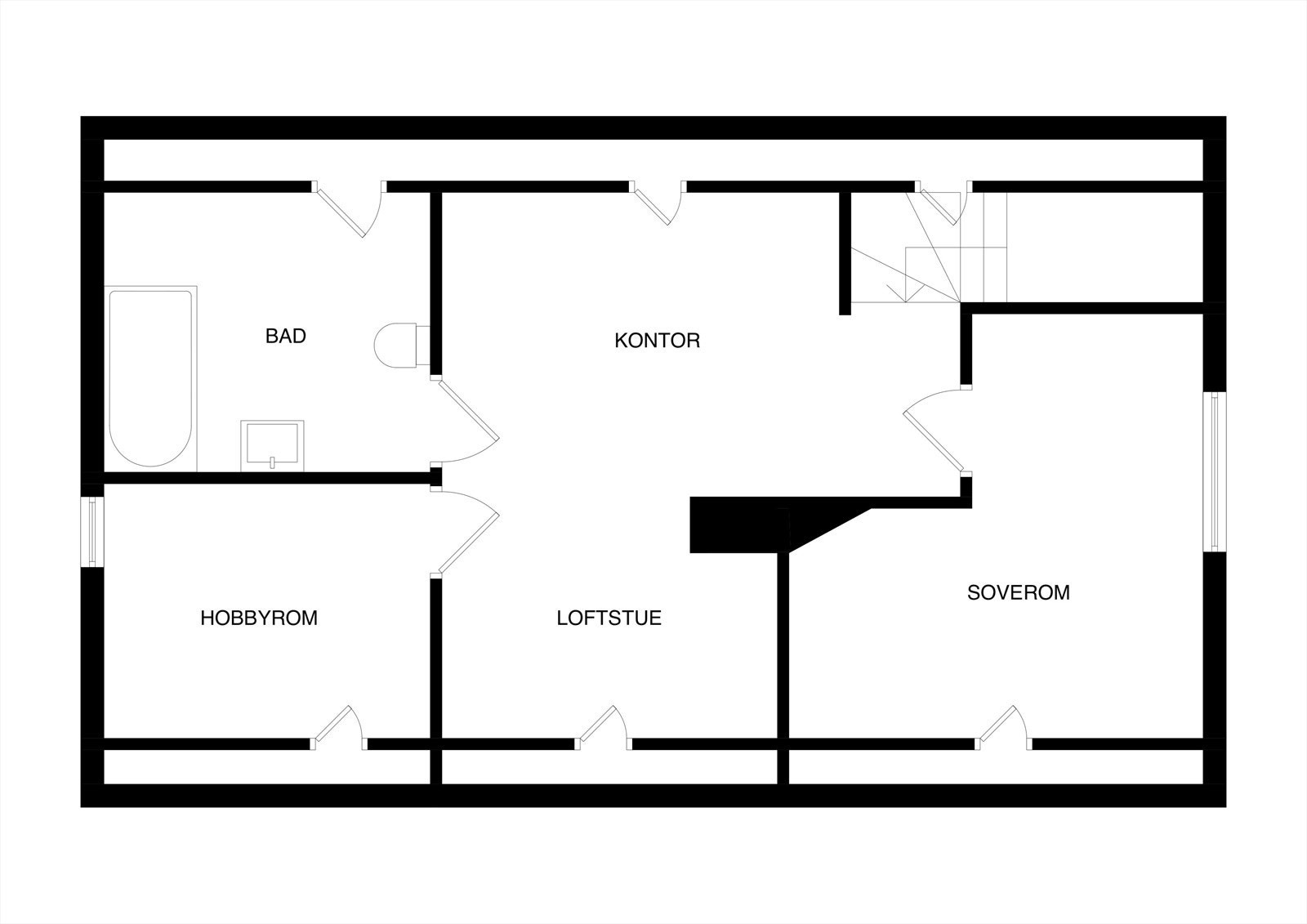 Plantegning loft Galleribilde