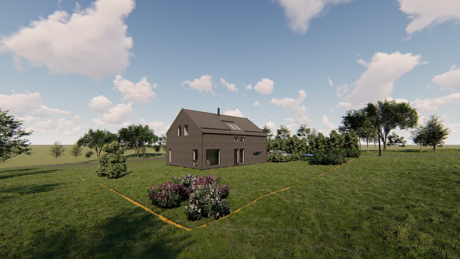 Illustrasjon av boligmodell Galleribilde