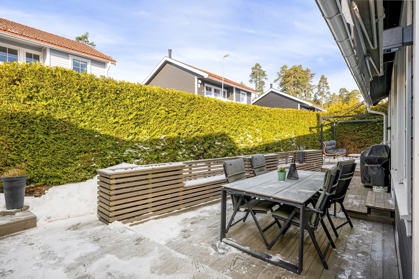 Tujahekk gjør uteplassen ekstra skjermet Galleribilde