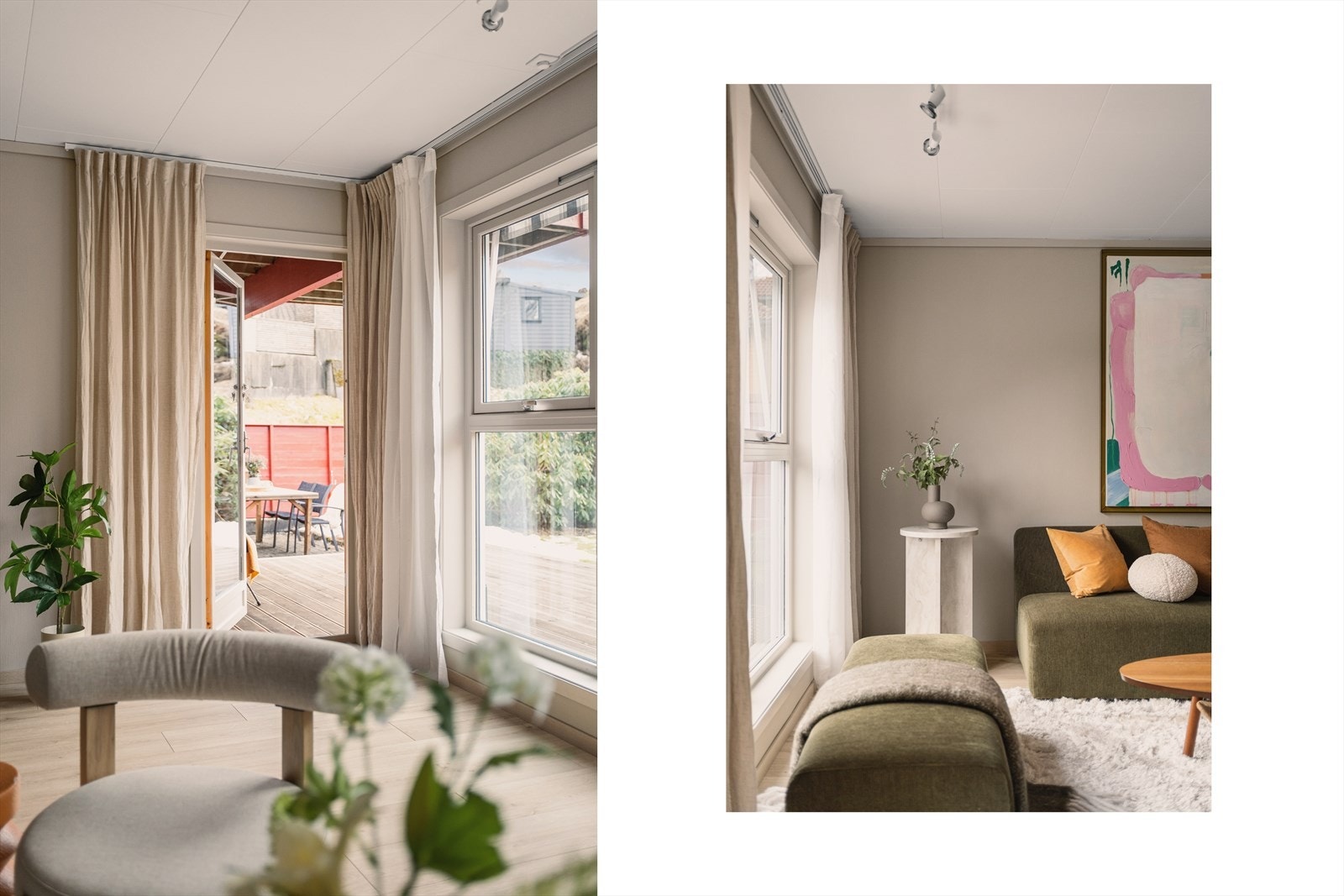 Det er solrik markterrasse på 29 kvm like utenfor døren Galleribilde