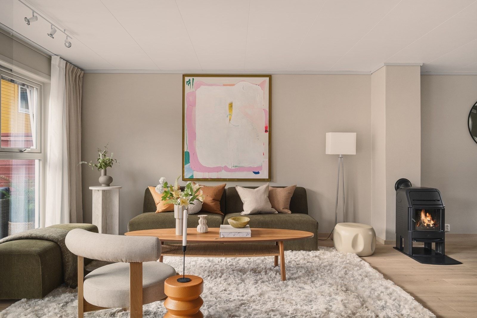 Lys og åpen stue på 45 kvm Galleribilde