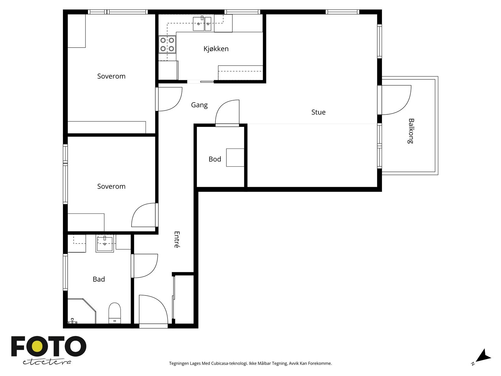 Veiledende plantegning - Ikke målbar Galleribilde