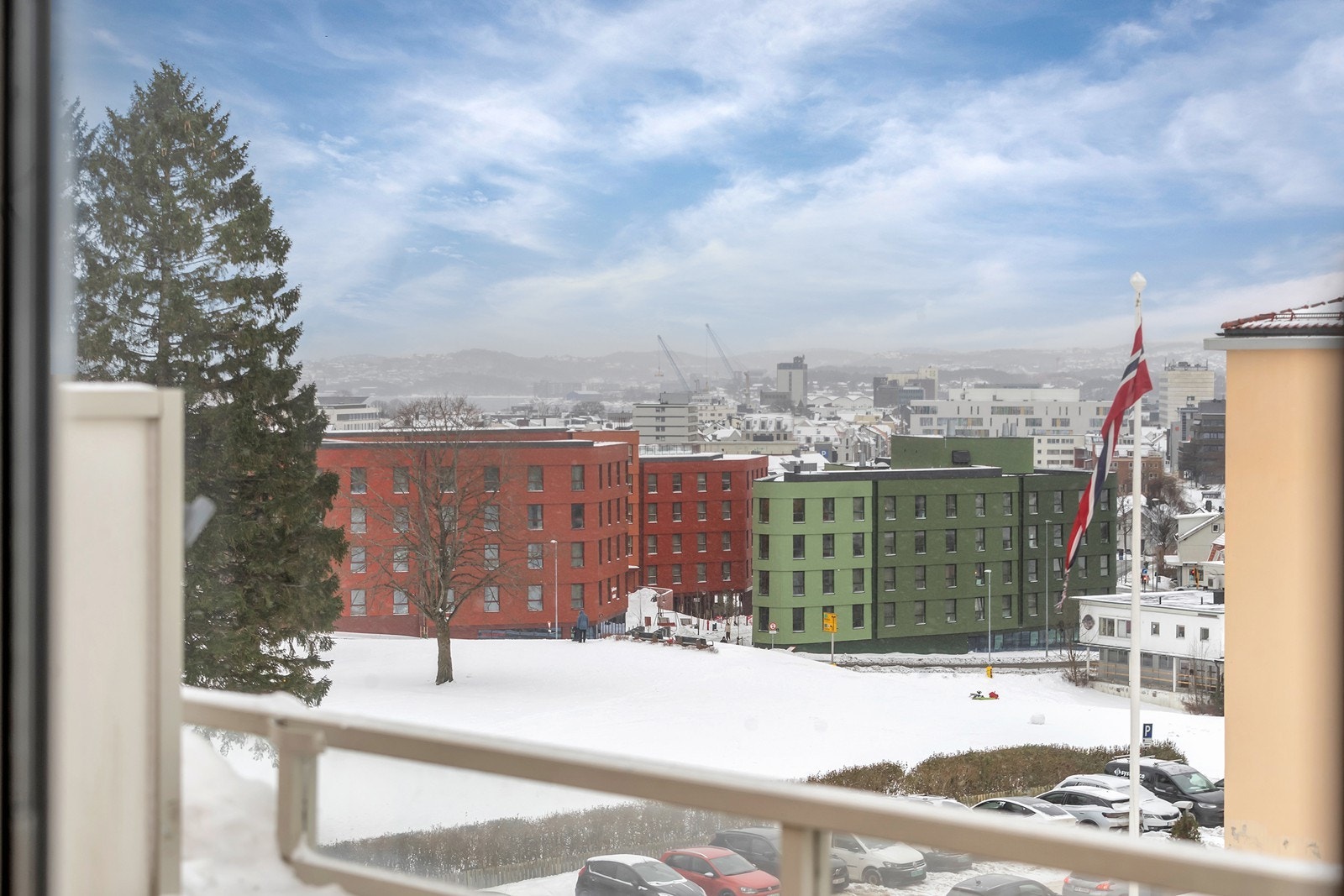 Flott utsikt over Lund torv og byen Galleribilde