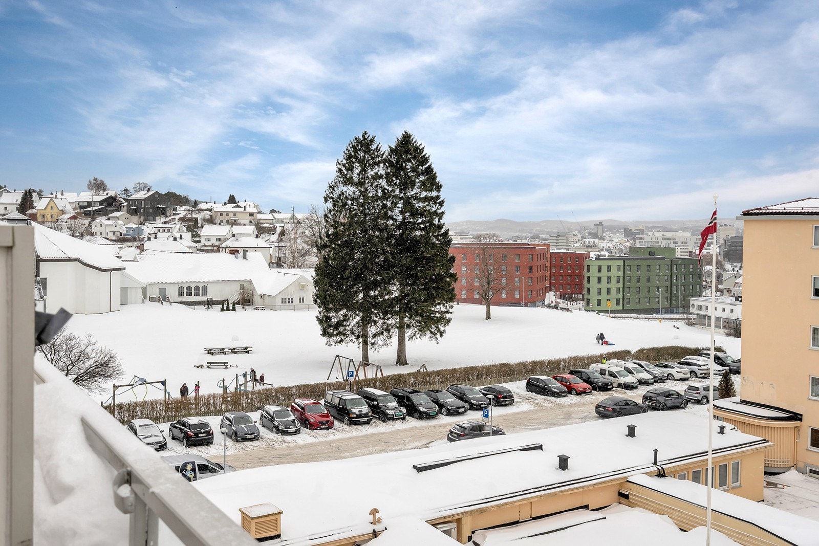 God utsikt fra balkong Galleribilde