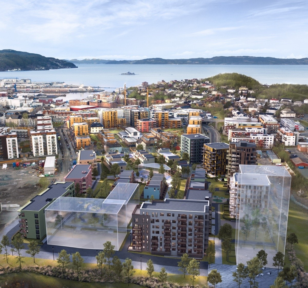 illustrasjon av byggets lokasjon på Lilleby Galleribilde