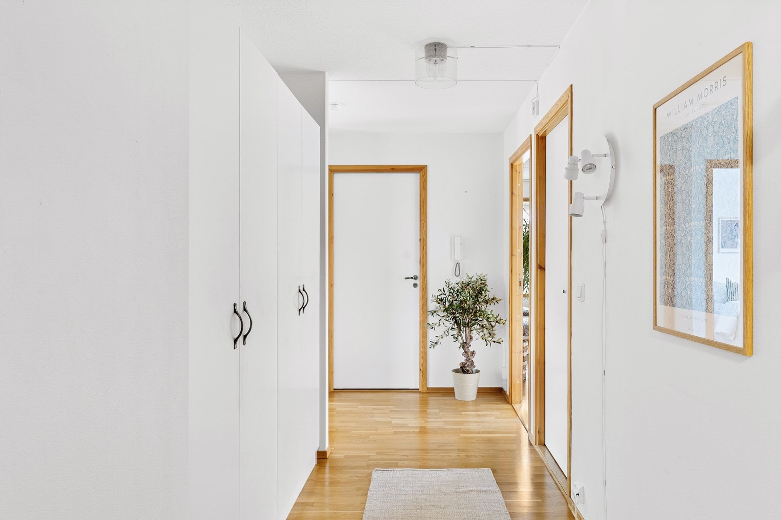 Lys Enttrè med god oppbevaringsplass Galleribilde