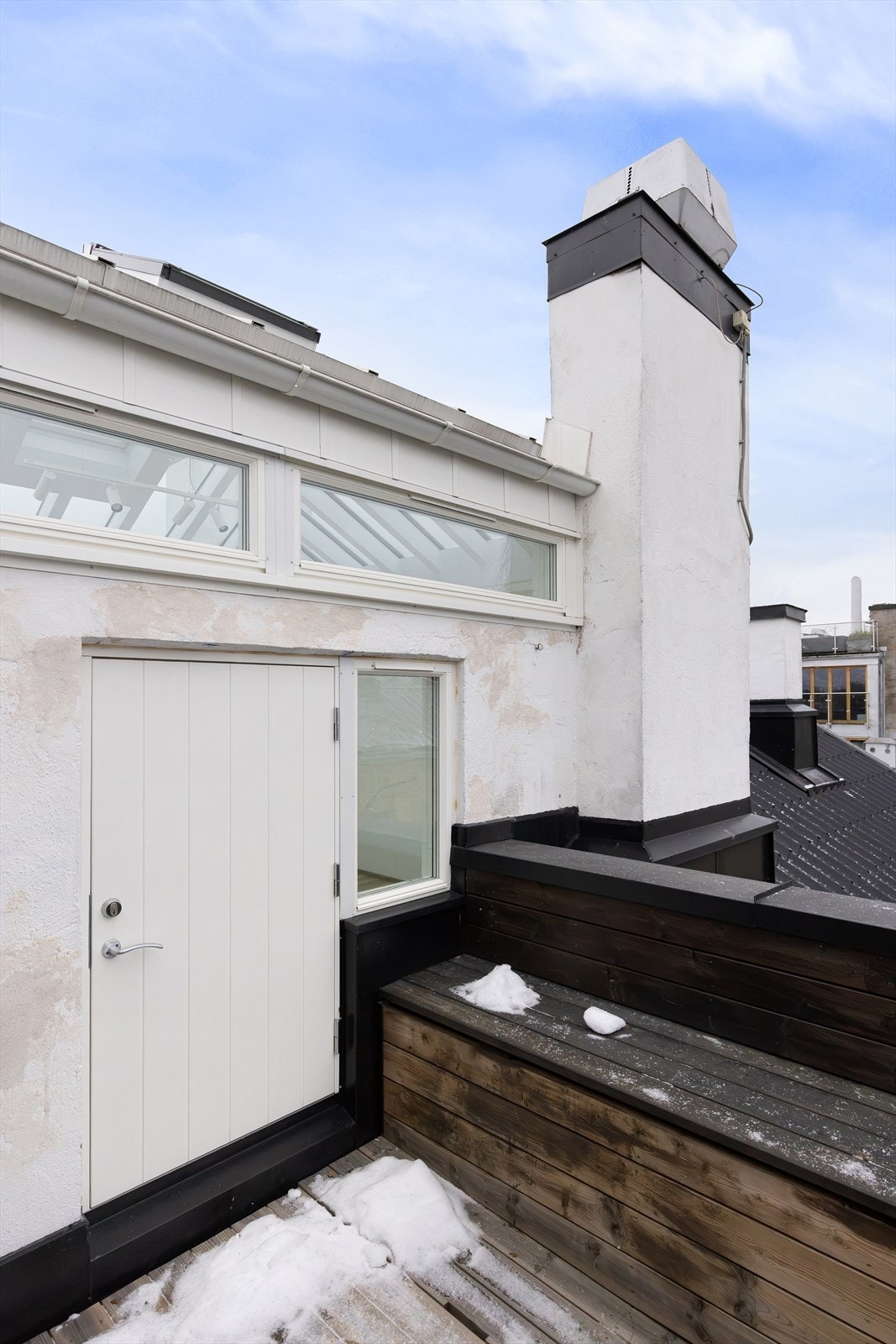 Inngang fra takterrassen til tårnrommet/atelier Galleribilde