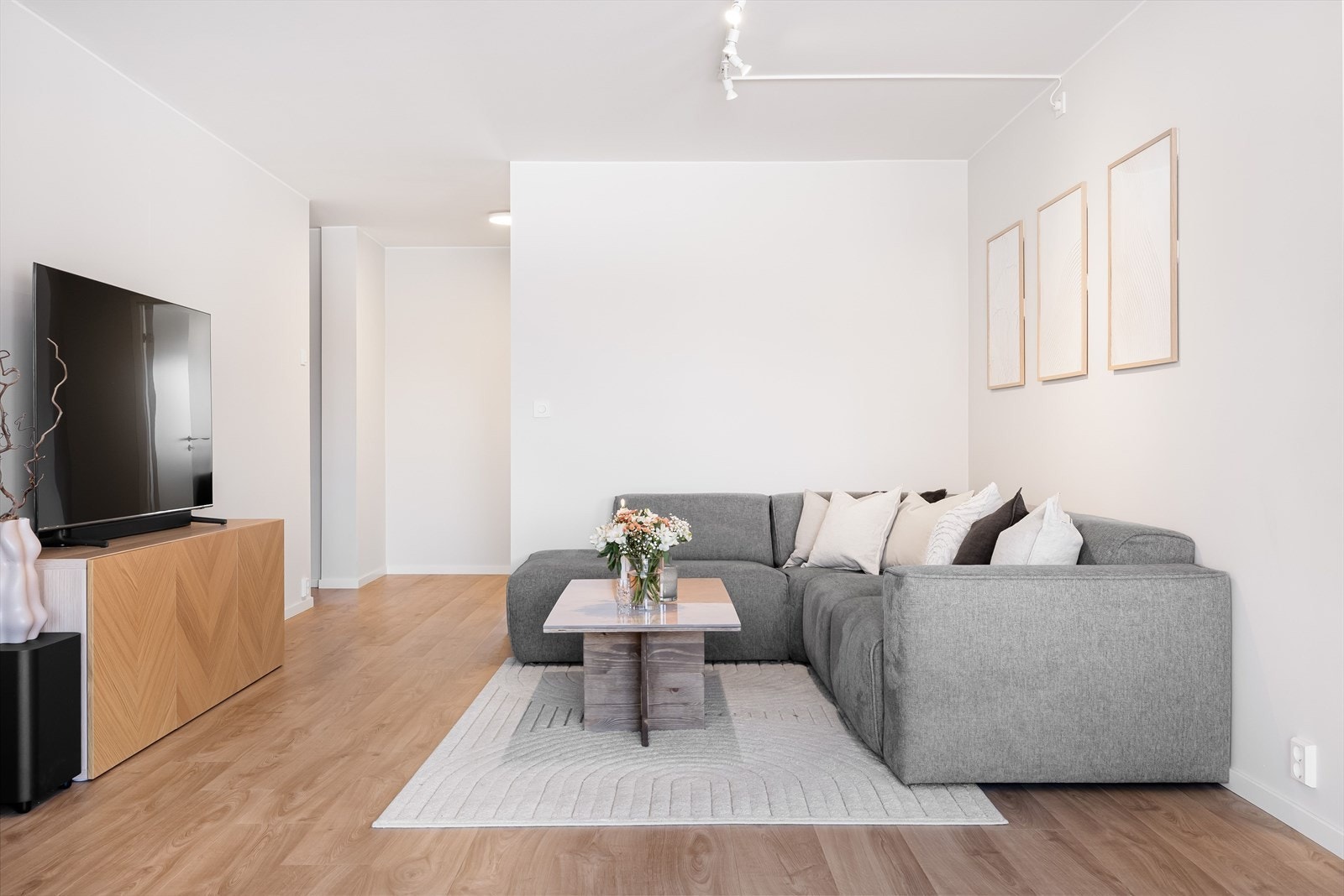 Det er også plass til tilhørende TV-møblement og andre ønskelige møbler. Galleribilde