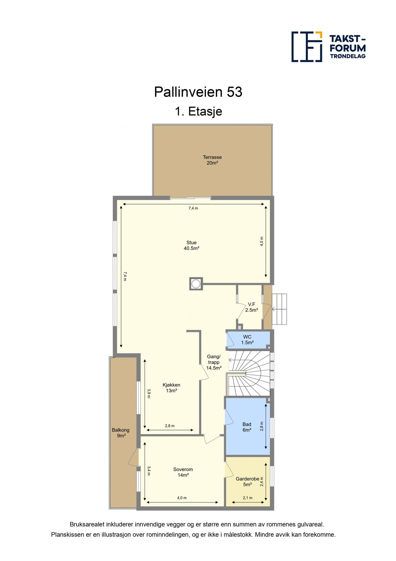 Plantegning 1.etasje Galleribilde