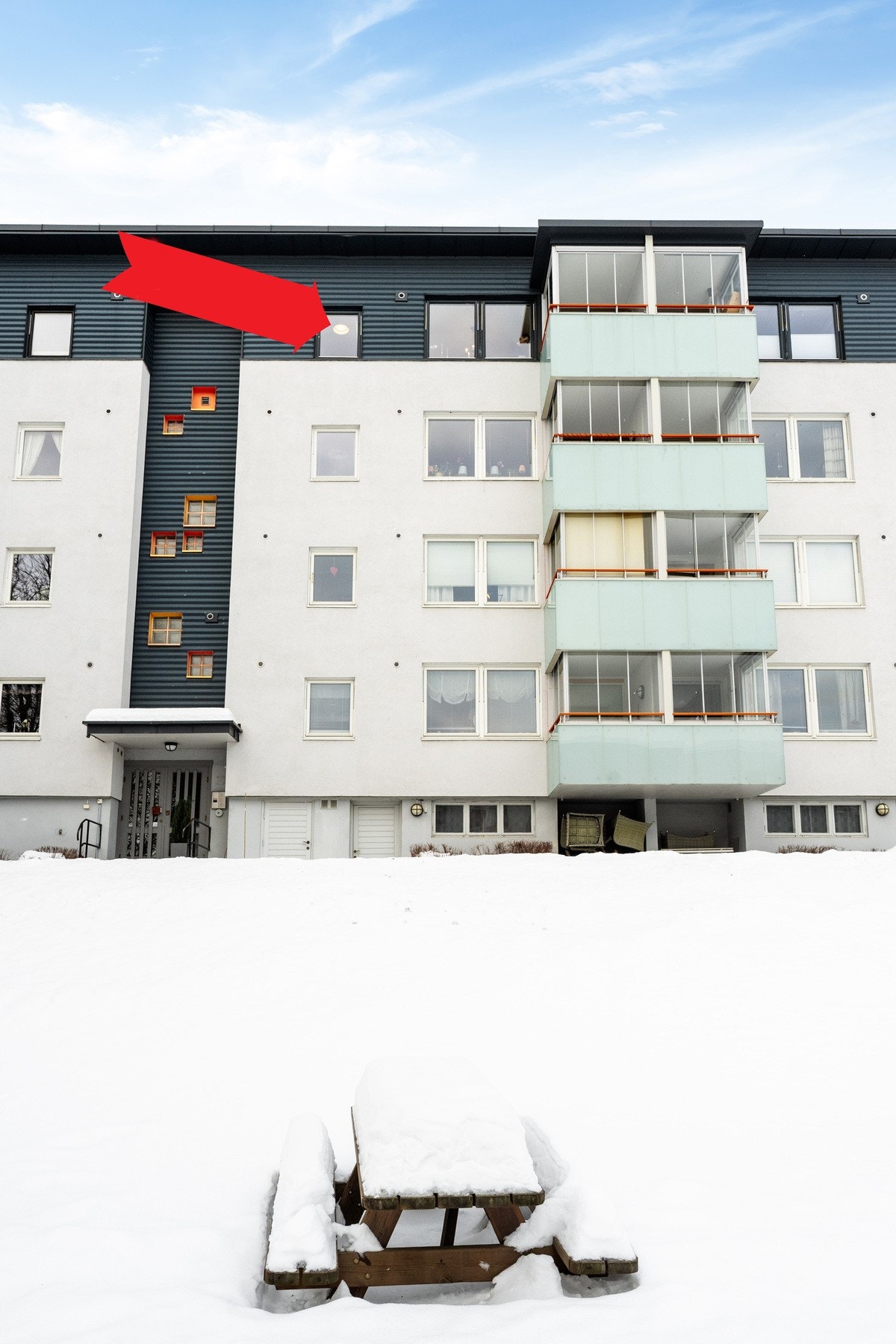 Leiligheten ligger i 4. og toppetasjen. Galleribilde