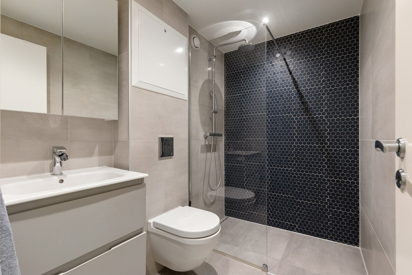 Lekkert bad rehabilitert i regi av borettslaget i 2021. Galleribilde