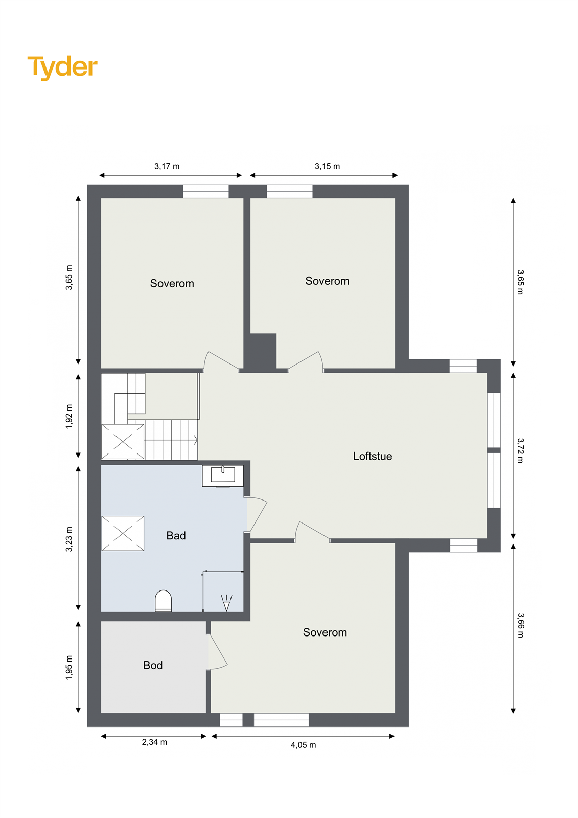 Plantegning 2. etg Galleribilde