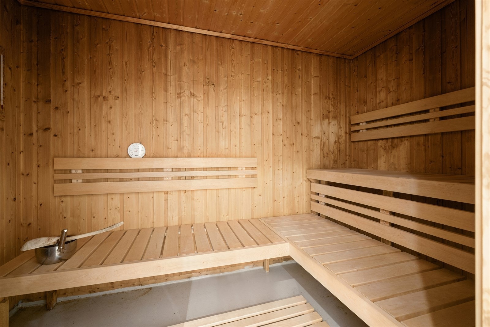 Beboerne har også tilgang til en felles badstue. Galleribilde