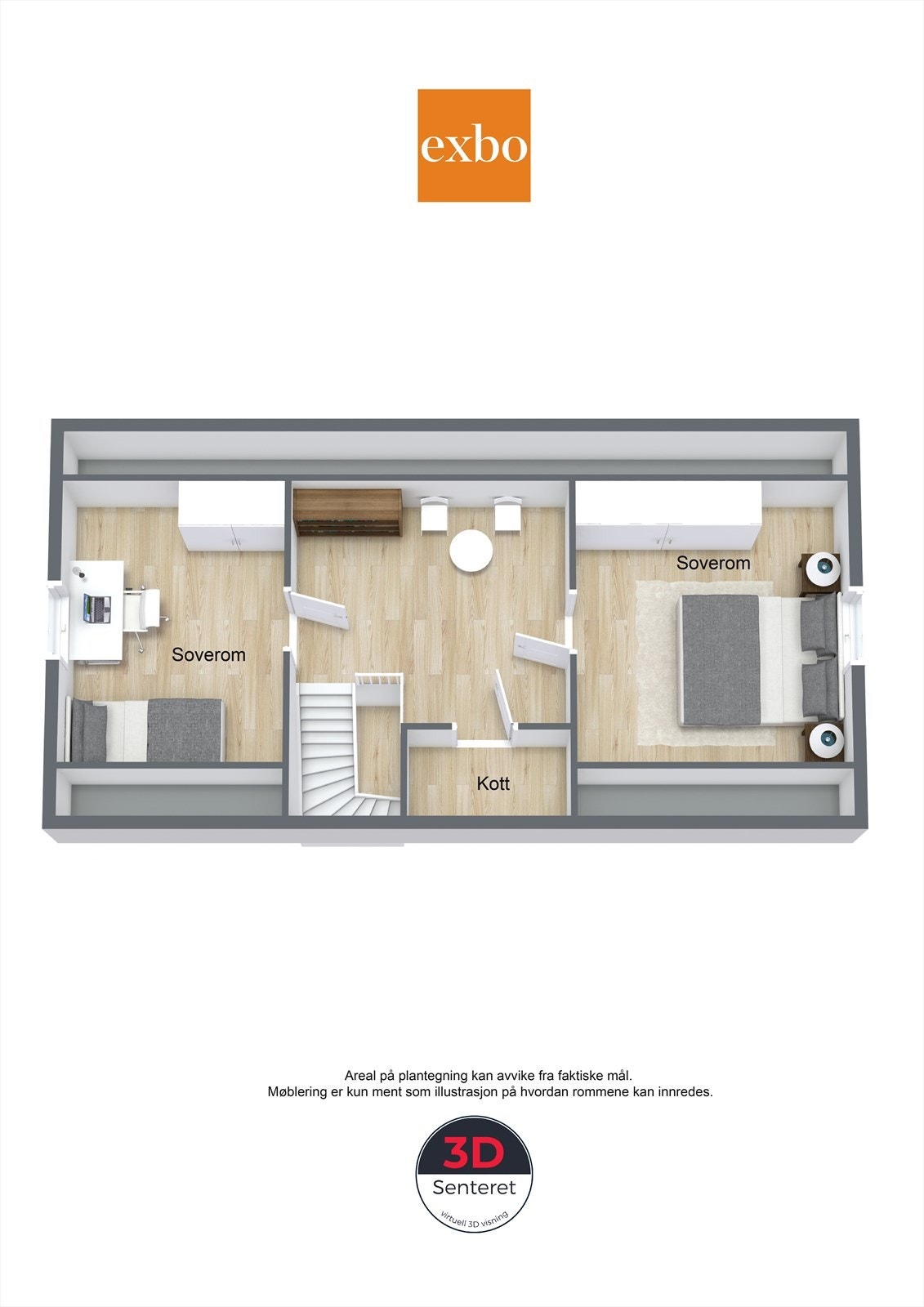 Plantegning loftsetasje. Galleribilde