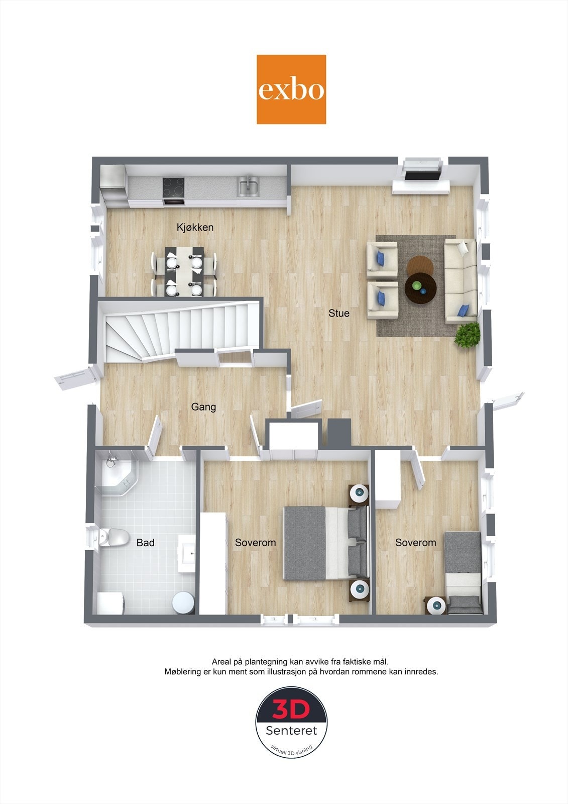 Plantegning 1. etasje Galleribilde