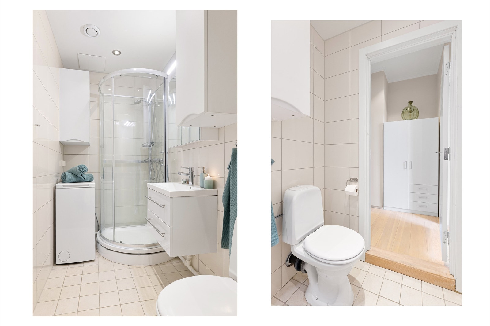 Her er det gulvvarme for ekstra komfort, samt opplegg for vaskemaskin. Galleribilde