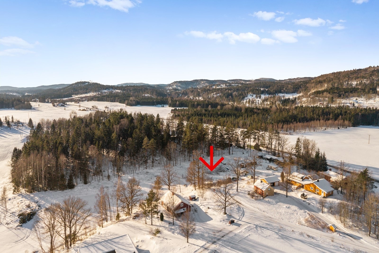 En romslig og naturskjønn ubebygd tomt beliggende i rolige, grønne omgivelser i Andebu. Galleribilde