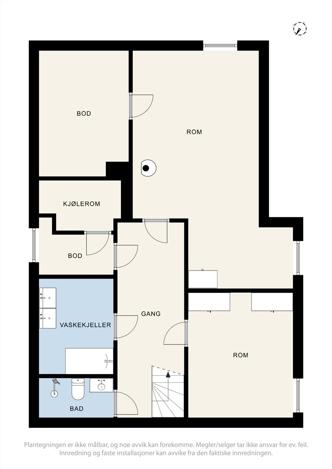Plantegning underetasje Galleribilde