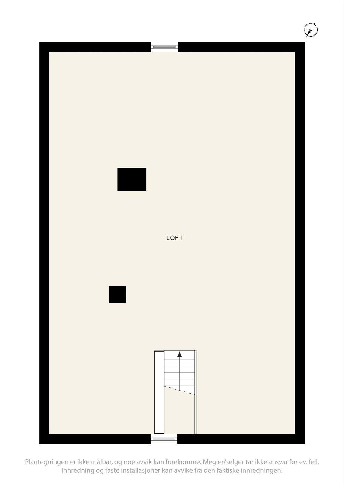 Plantegning loft. Galleribilde