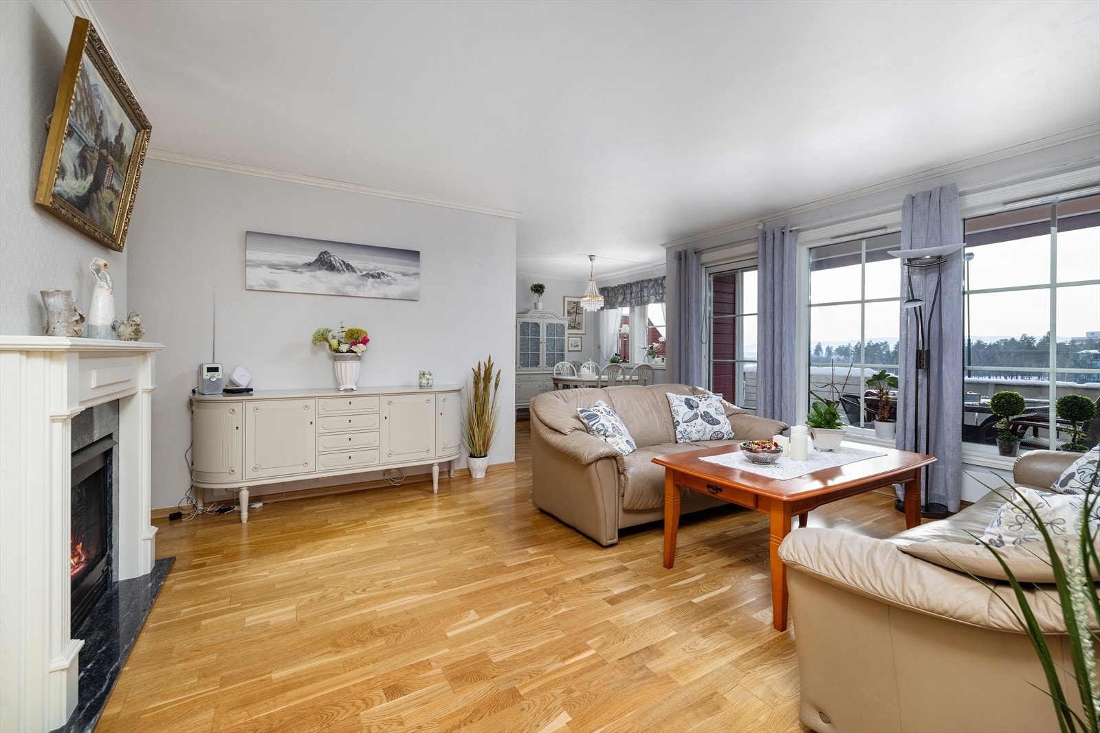 Gasspeisen, tilkoblet sameiets fellesanlegg, gir en lun og behagelig varme. Galleribilde