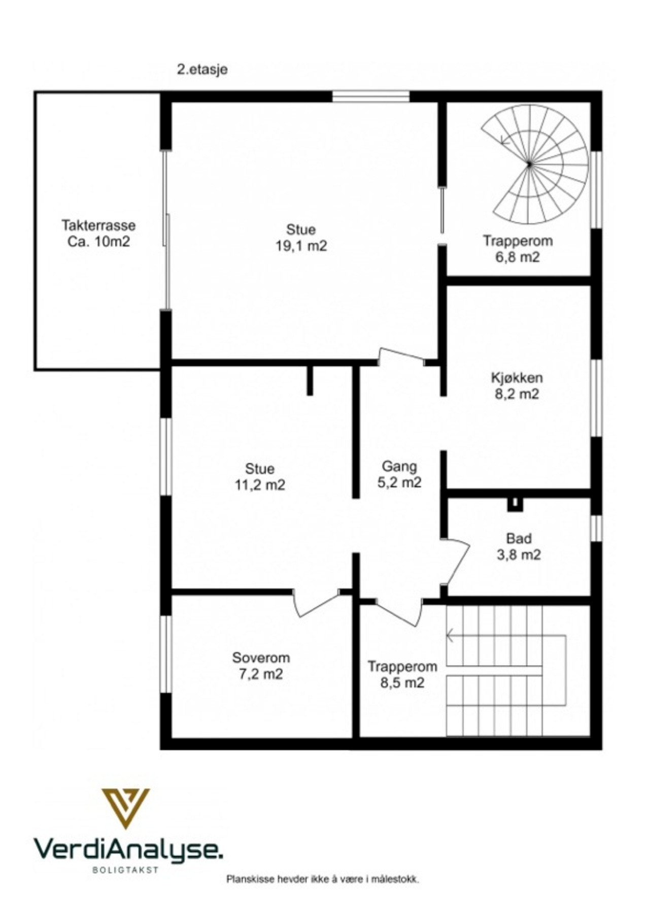 Planskisse 2. etasje. Galleribilde