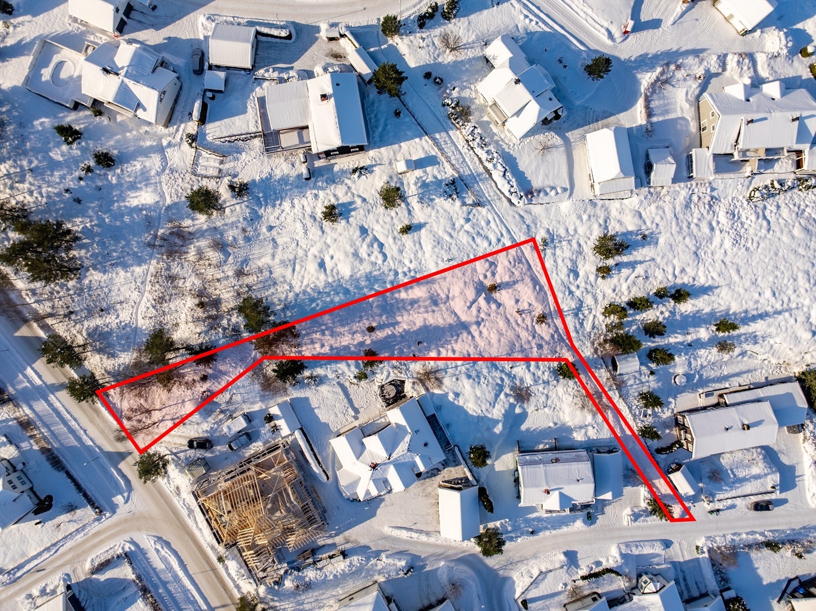 Teig 2 på 1104 kvm. Det gjøres spesielt oppmerksom på at omriss på bildet kun er ca grenser og eksakte grenser må sees i vedlagt kart. Galleribilde