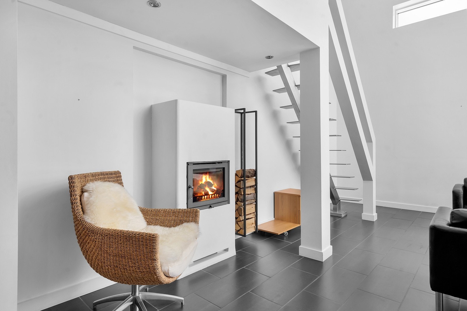 Vedovnen i stue skaper et godt inneklima hele året. Galleribilde