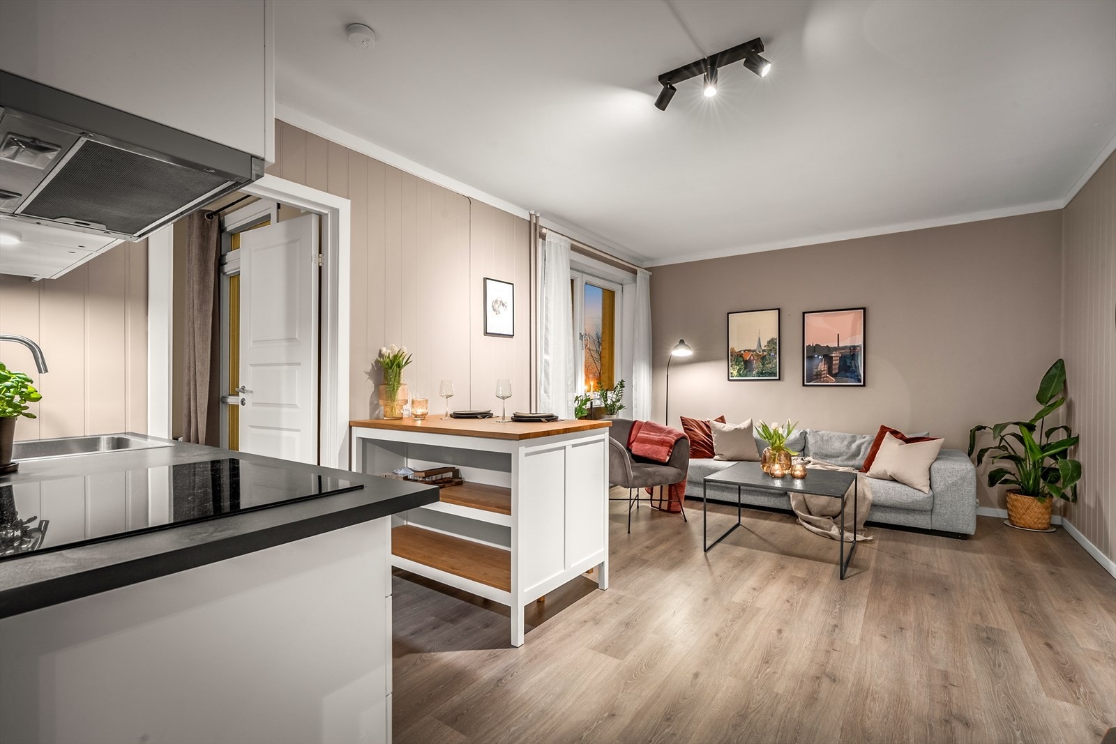 La oss ta en titt inne i leiligheten. Galleribilde