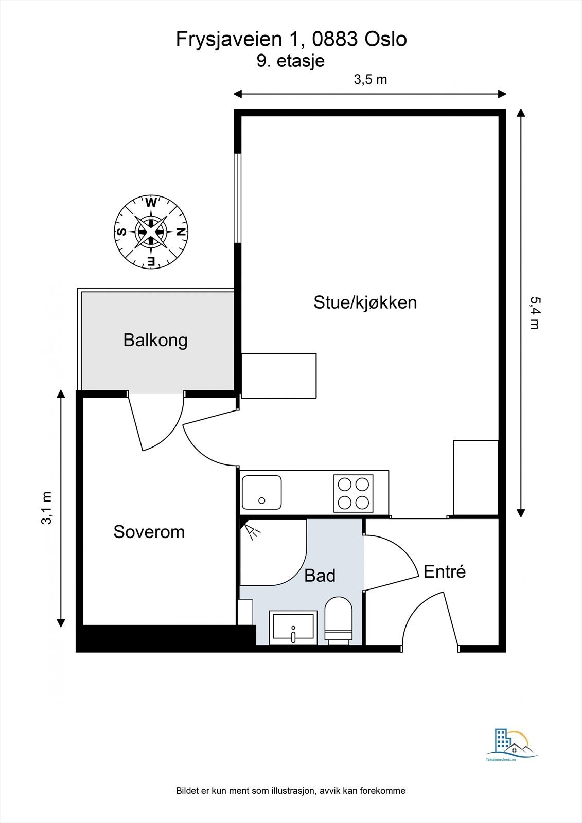 Plantegning til orientering. Galleribilde
