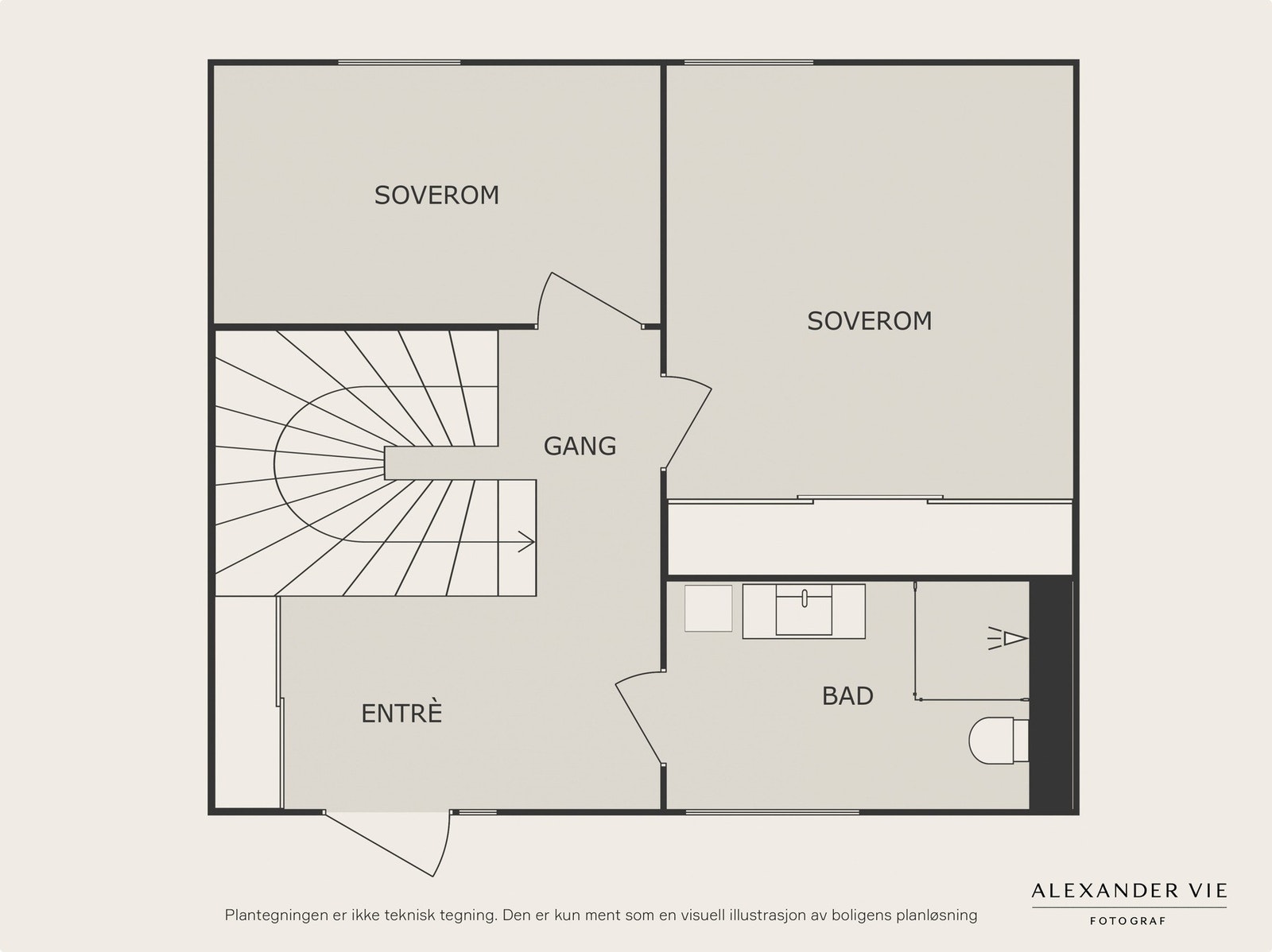 Planskisse 1. etasje. Galleribilde