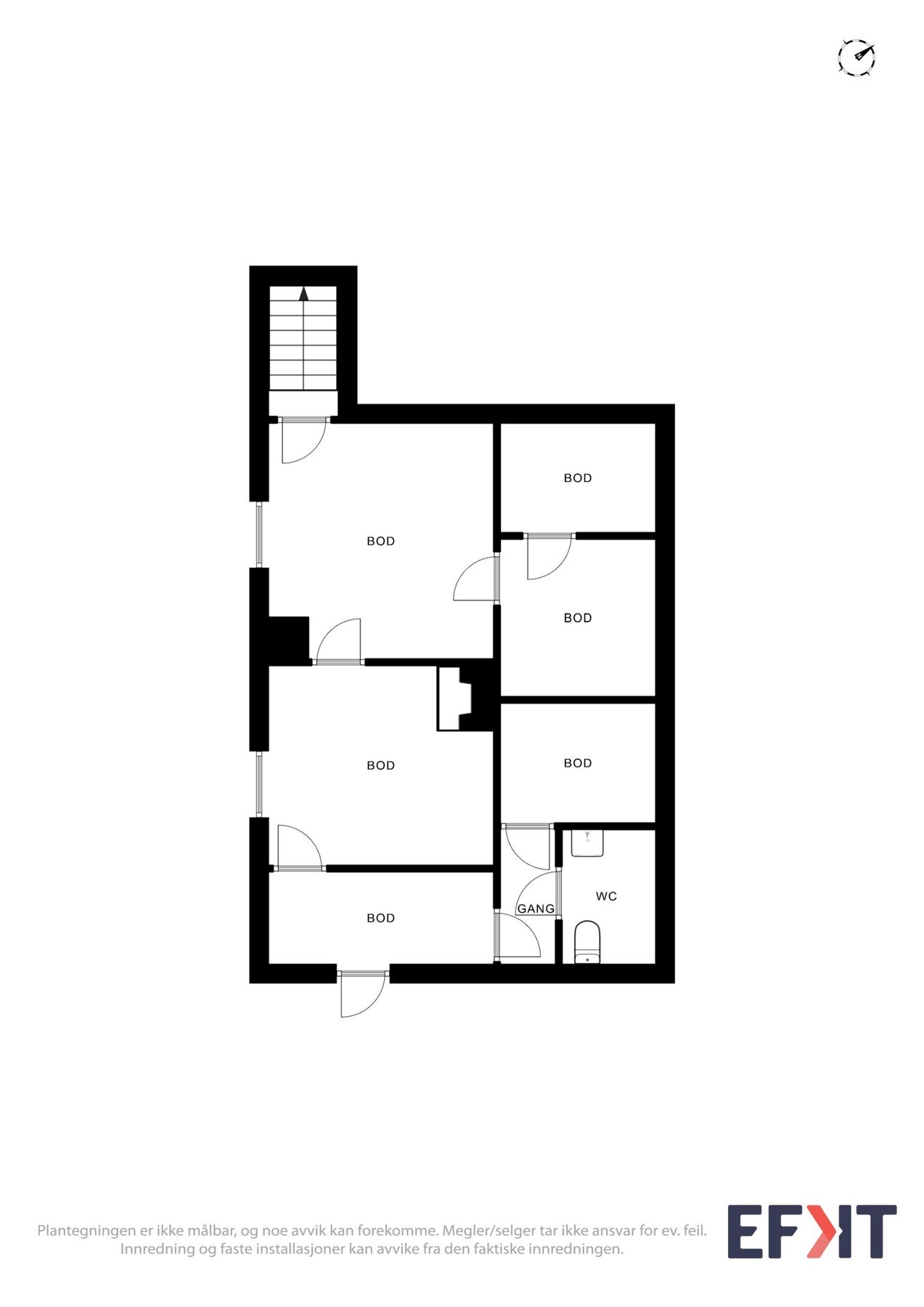 Plantegning kjeller. Galleribilde