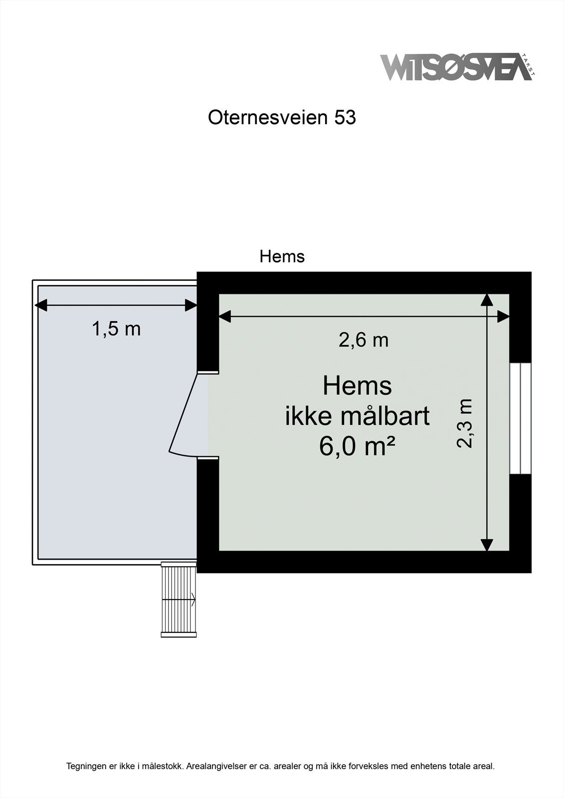 Plantegning Hems - Oternesveien 53. Galleribilde