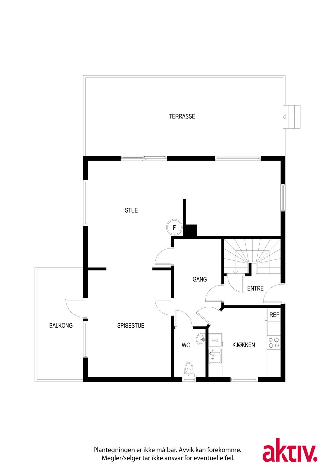 Plantegning 1. etasje Galleribilde