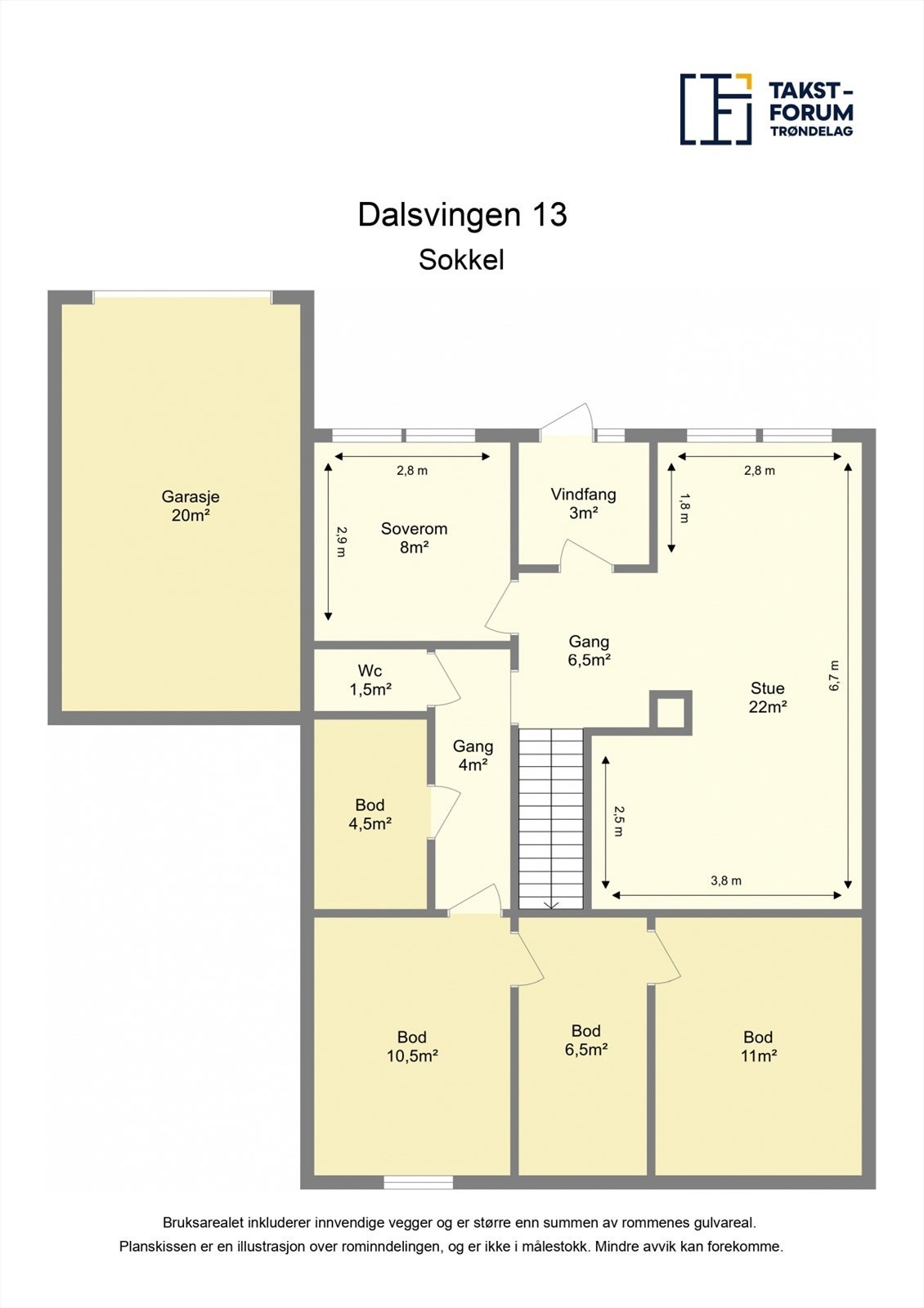 Planskisse underetasje. Galleribilde