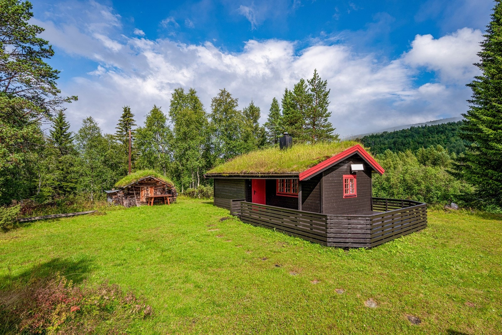 Det er bilvei helt frem, og gode parkeringsmuligheter på egen tomt Galleribilde