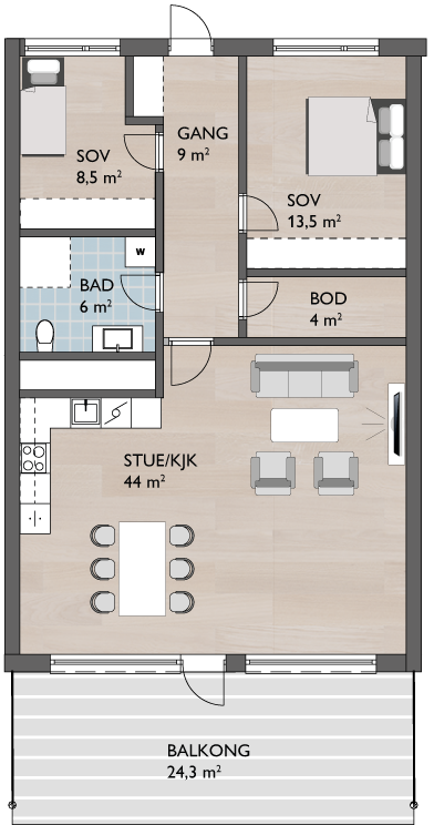 Plantegning Galleribilde