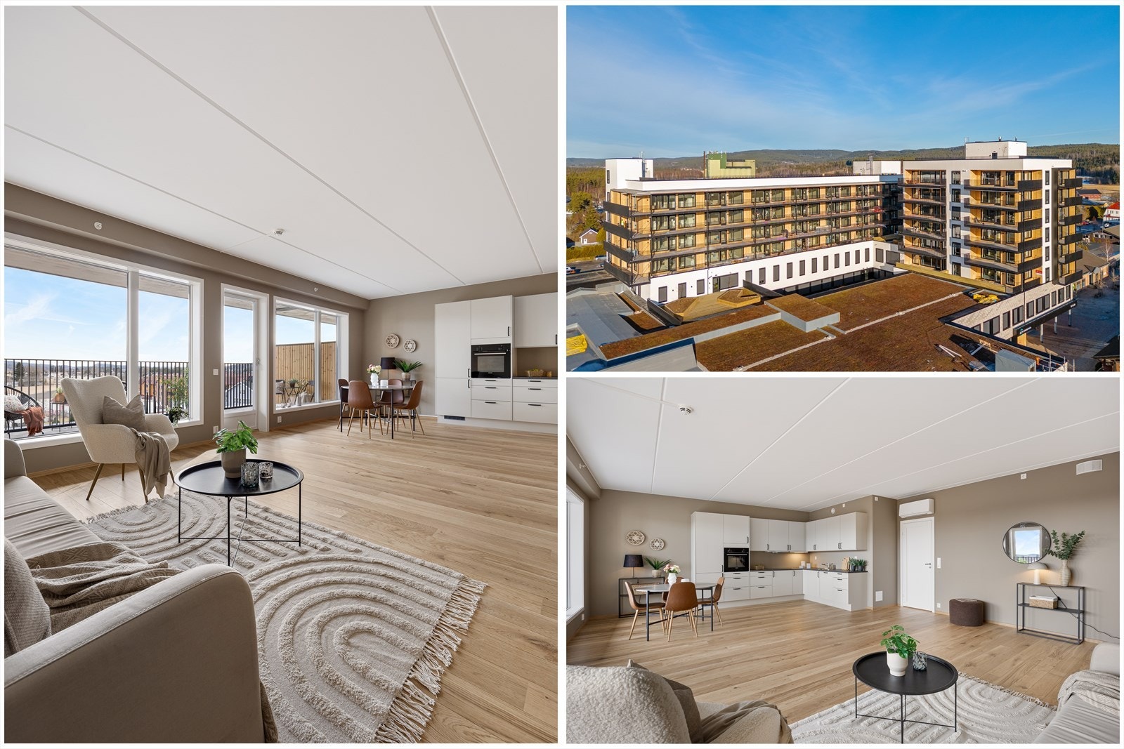 Aktiv Eiendomsmegling v/ Espen Skjermo Slorafoss presenterer en helt ny og lekker 3-roms leilighet i Bjørkelangen sentrum! Foto: Exponering Svein Michaelsen. Galleribilde