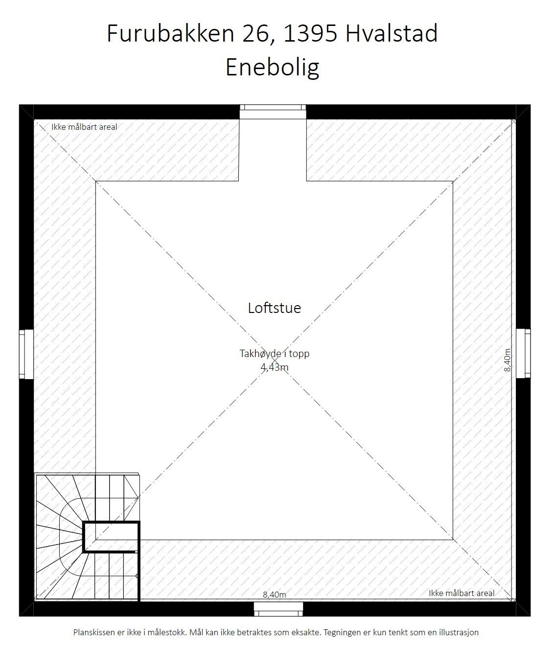 Plantegning loft. Galleribilde