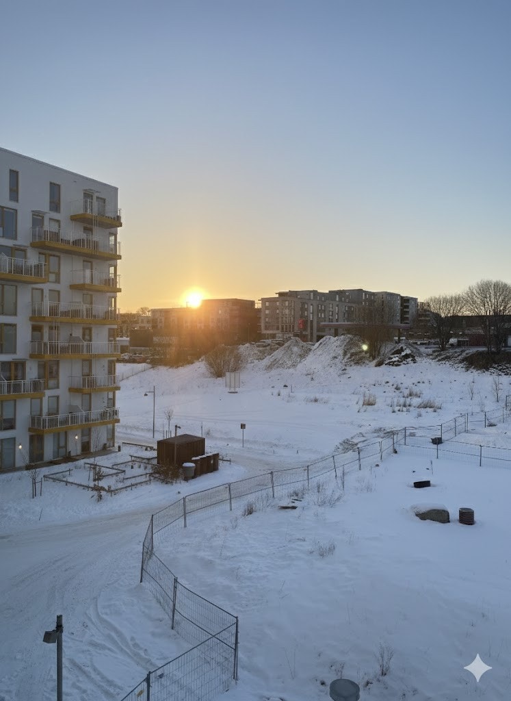 Utsikt mot solnedgang Galleribilde