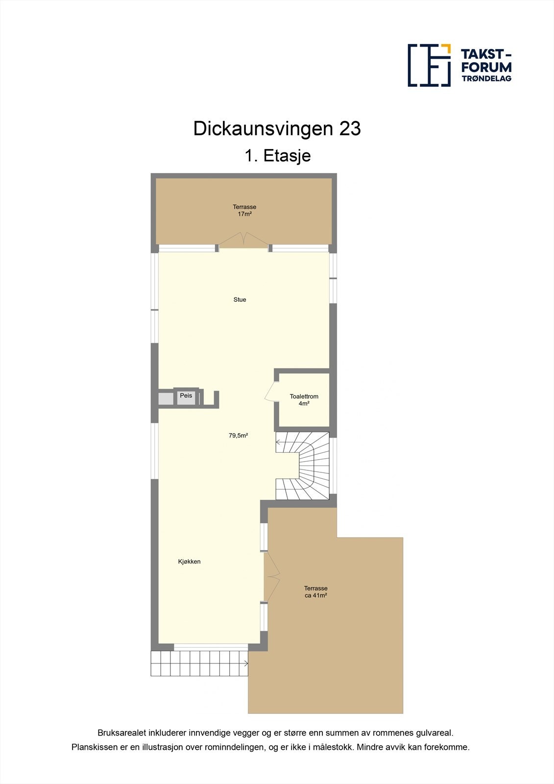 Skisse 1. etasje Galleribilde