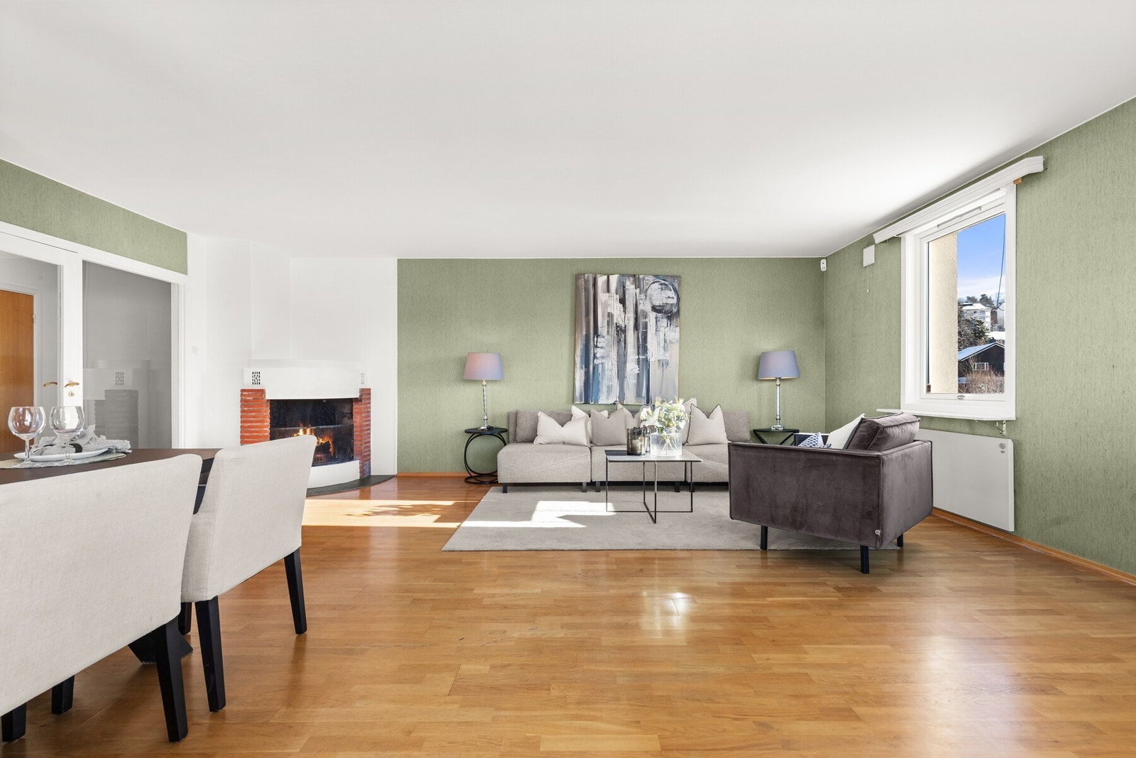 Parkett på gulv. Galleribilde