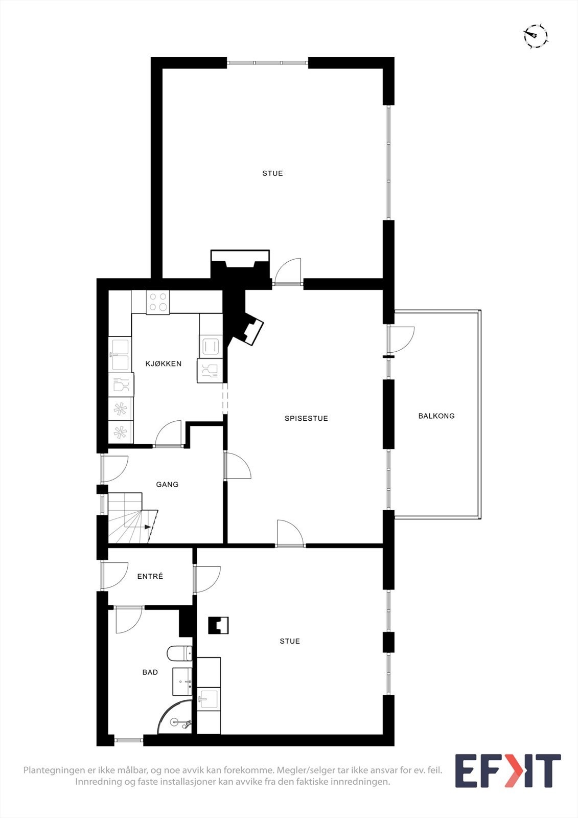 Plantegning 1. etasje Galleribilde