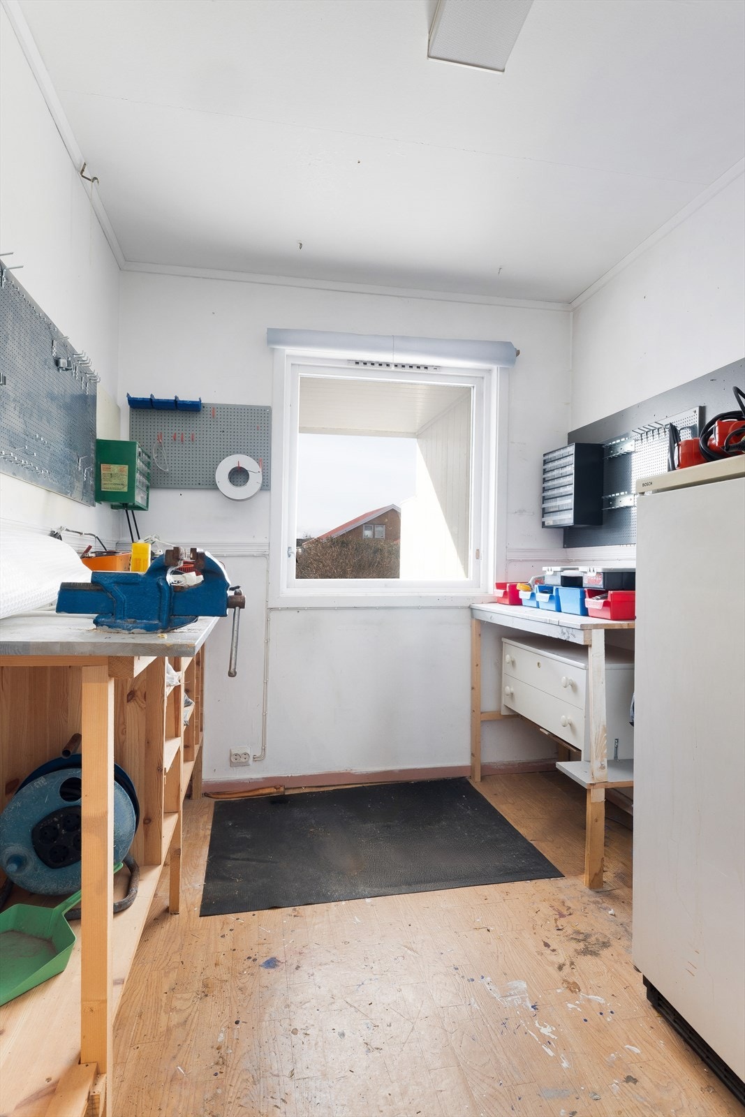 Verkstedbod, godkjent som soverom på godkjente tegninger Galleribilde