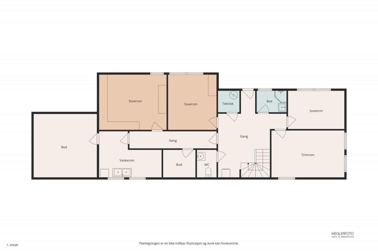 Plantegning underetasje. Galleribilde