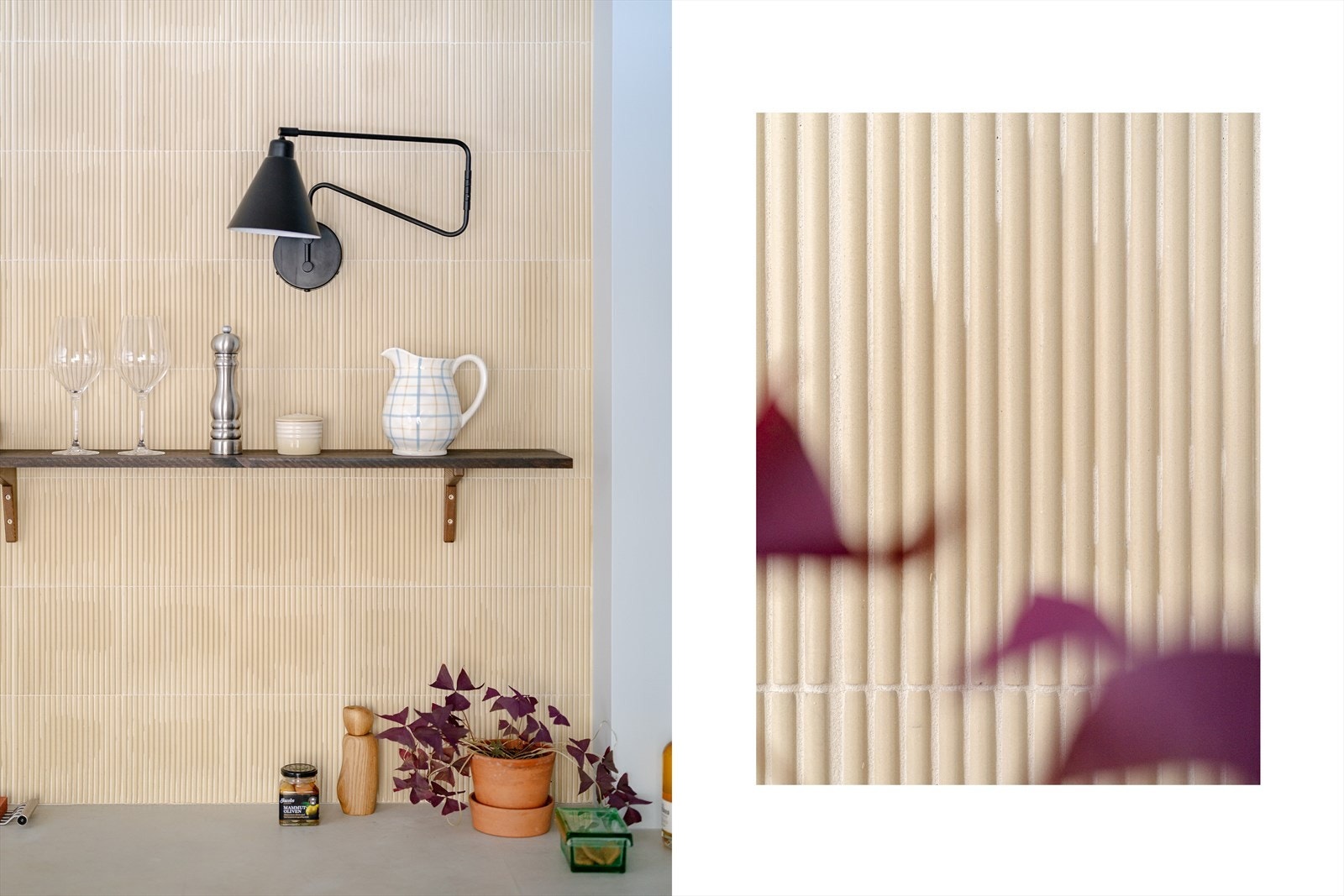 Innredningen har integrerte hvitevarer som kjøleskap, komfyr, induksjonstopp og oppvaskmaskin. Det er montert lekkasjestopper og komfyrvakt. Galleribilde