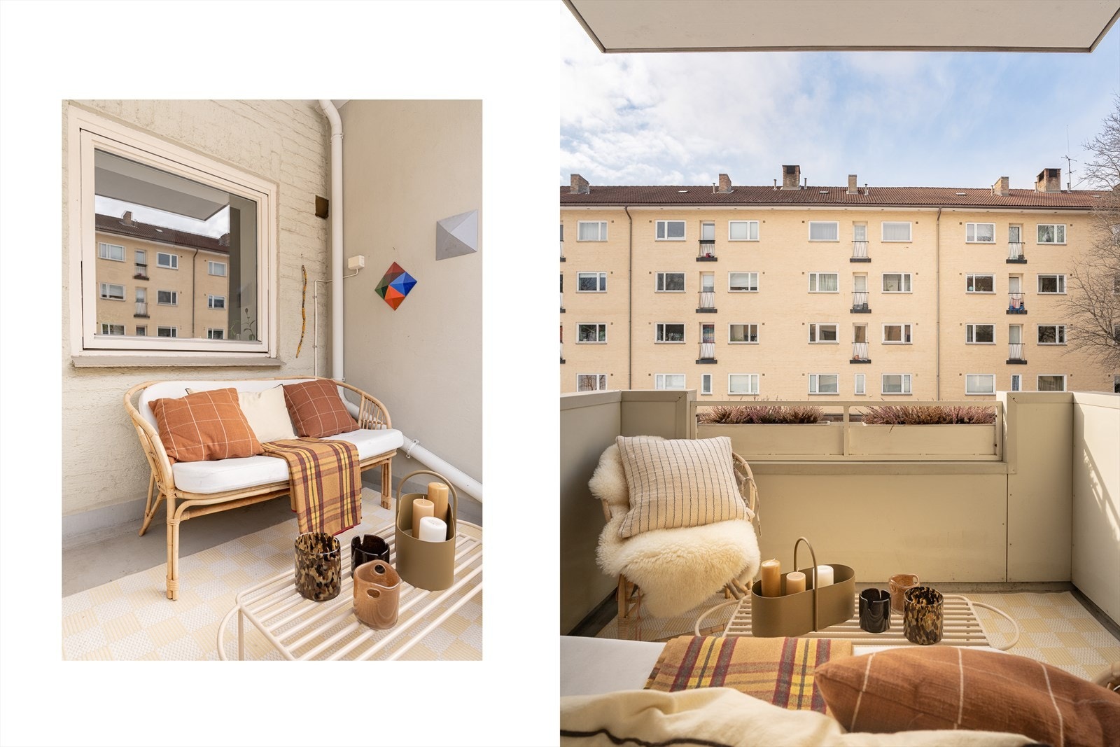 Her kan du nyte deilige sommerdager i hyggelige, bilfrie og grønne omgivelser. Balkongen er delvis overbygget og har strømuttak. Galleribilde