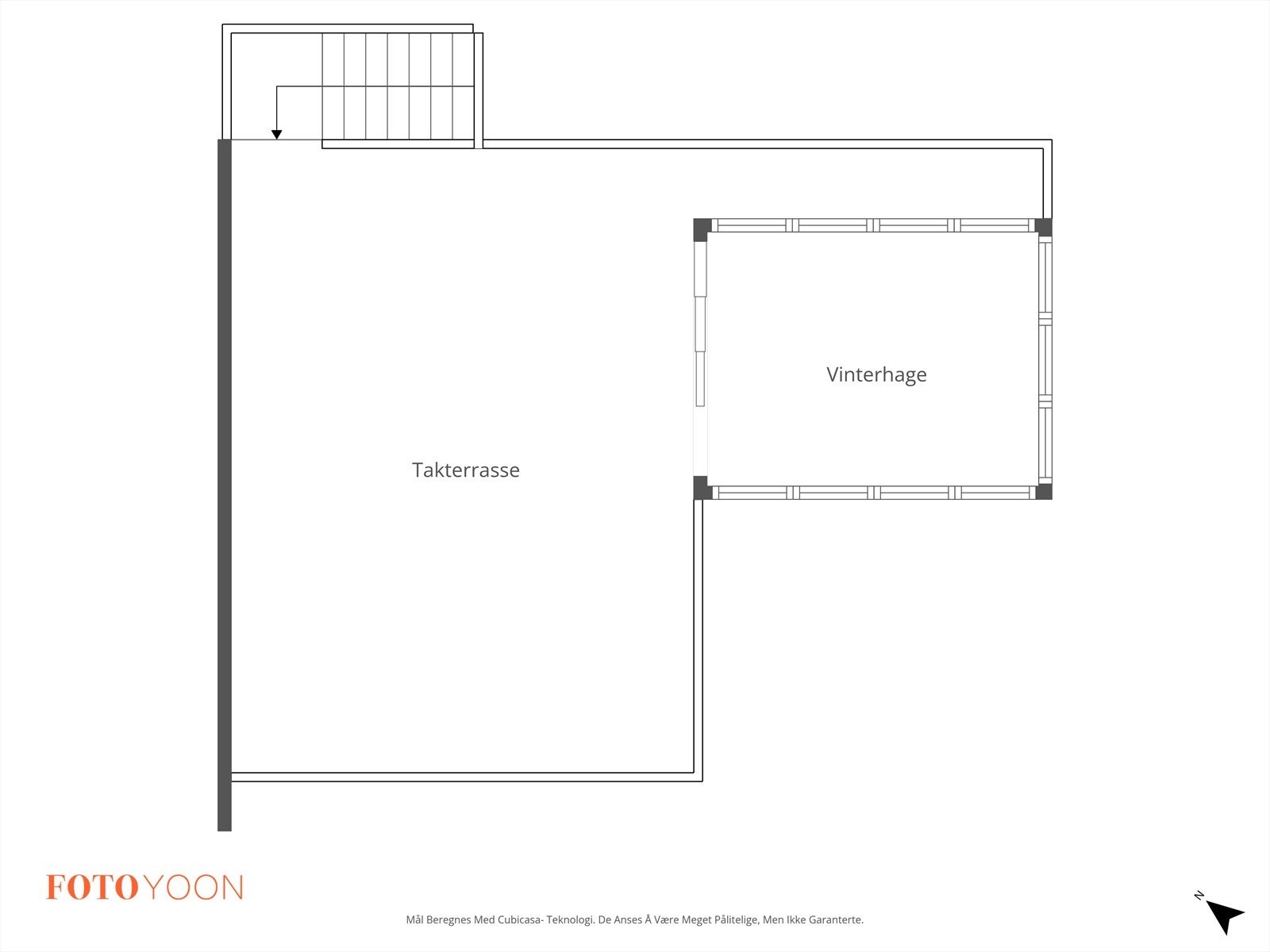 Plantegning takterrasse. Galleribilde