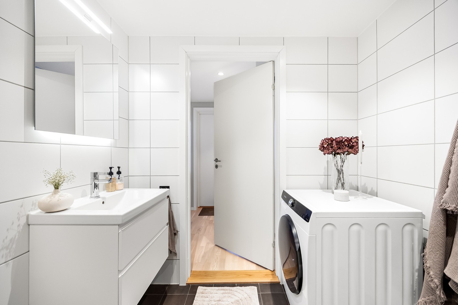 Det er også opplegg for vaskemaskin. Galleribilde