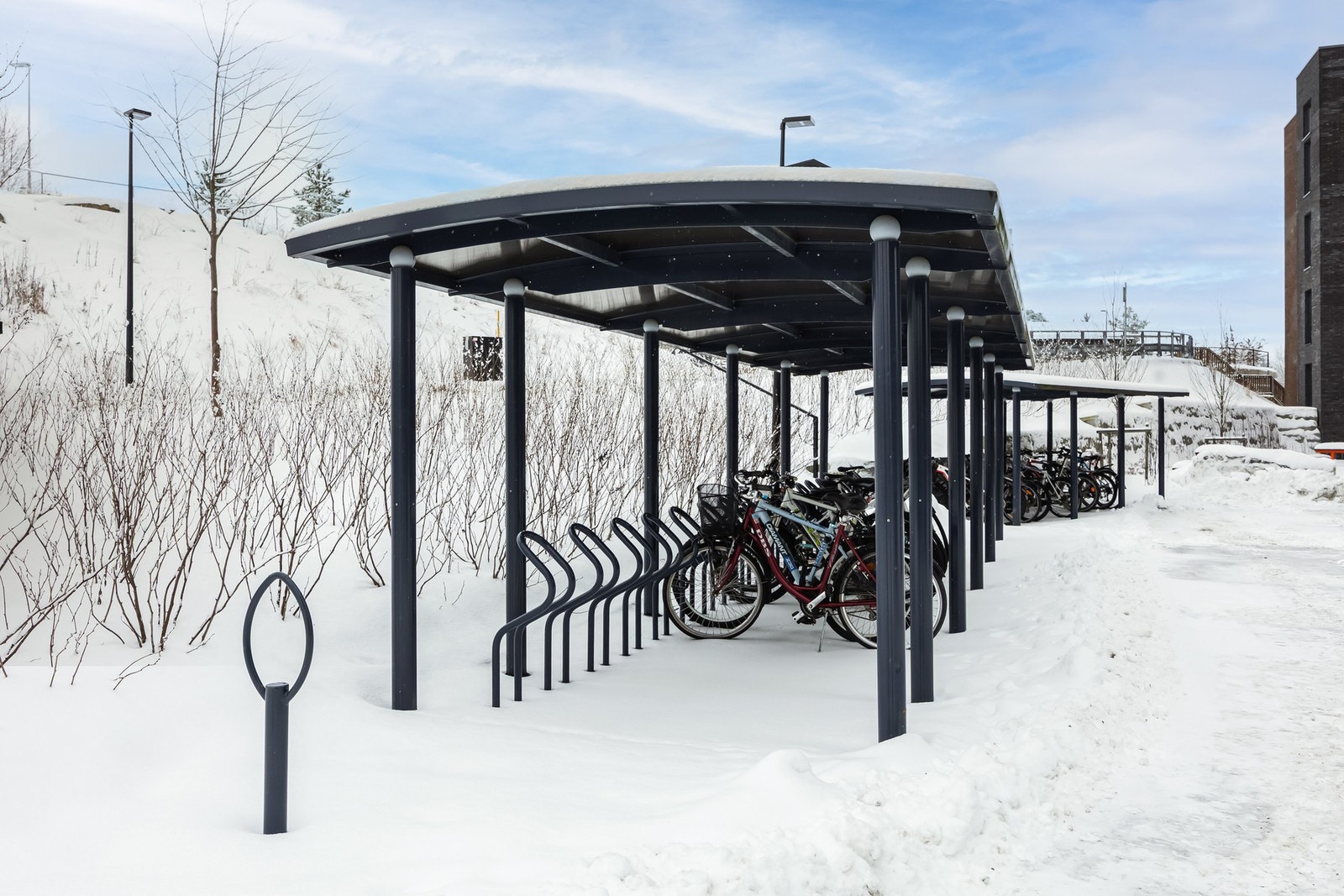 Felles sykkelparkering. Galleribilde